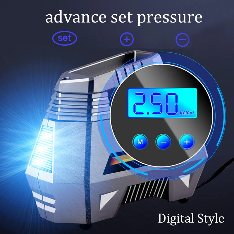 Car Air Compressor Portable  Pump 12V Automobile Tire Inflator.