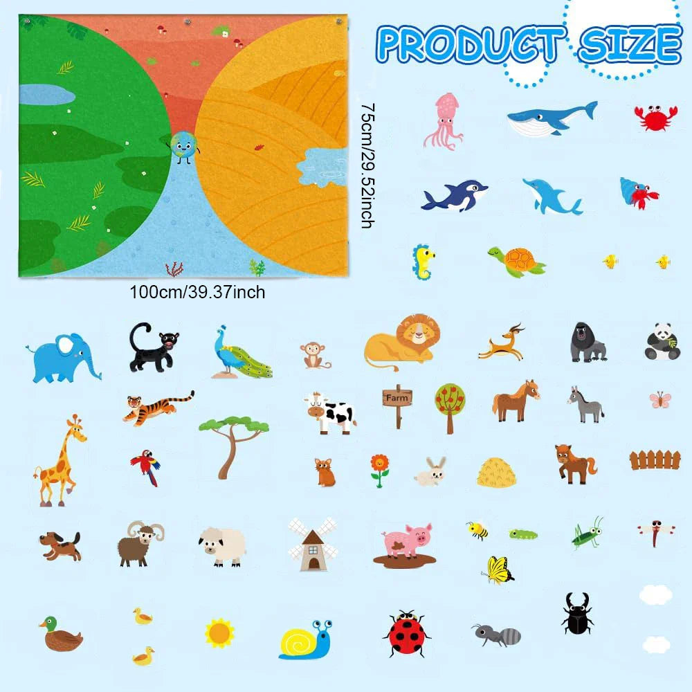 My First Daily Calendar Montessori Felt Story Board Set Loop Time Learning Center, A Weekly Chart For Children's Learning
