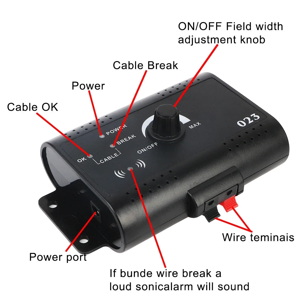 Electric Dog Fence Waterproof Electronic Pet Fence System Containment Pet Accessories Sound Shocked Collar Dog Training Collar