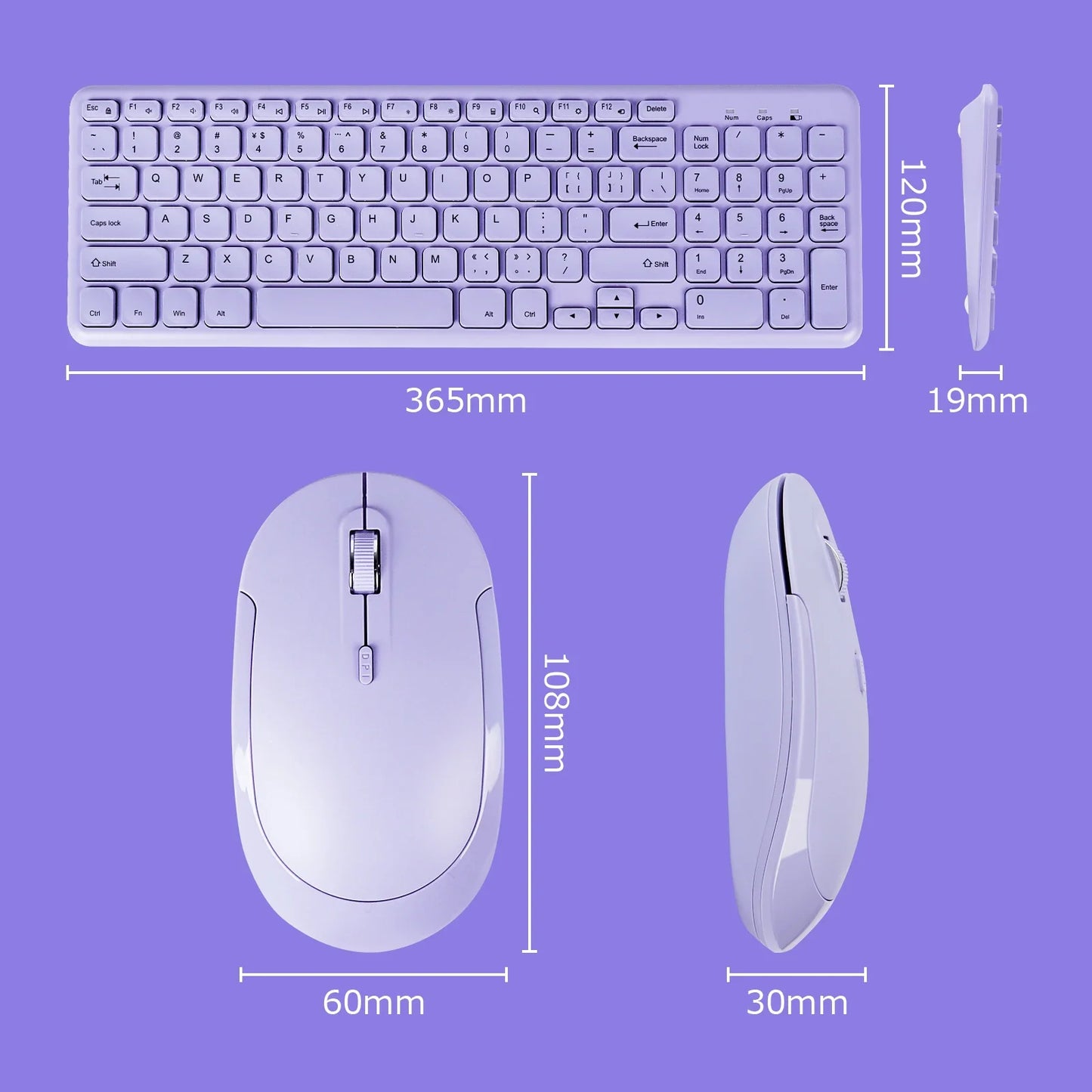 Fashion Wireless Keyboard and Mouse Combo Gamer Silent Keyboards Mouse Set Ultra Thin Office PC Ergonomic Gaming Pink Keypad