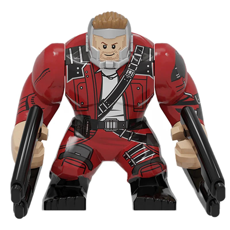 Building Blocks Marvel Transformation Figures Big Goblin Spiderman Iron Man Venom Captain Hawk Deadpool Technic Armor Gift Toys