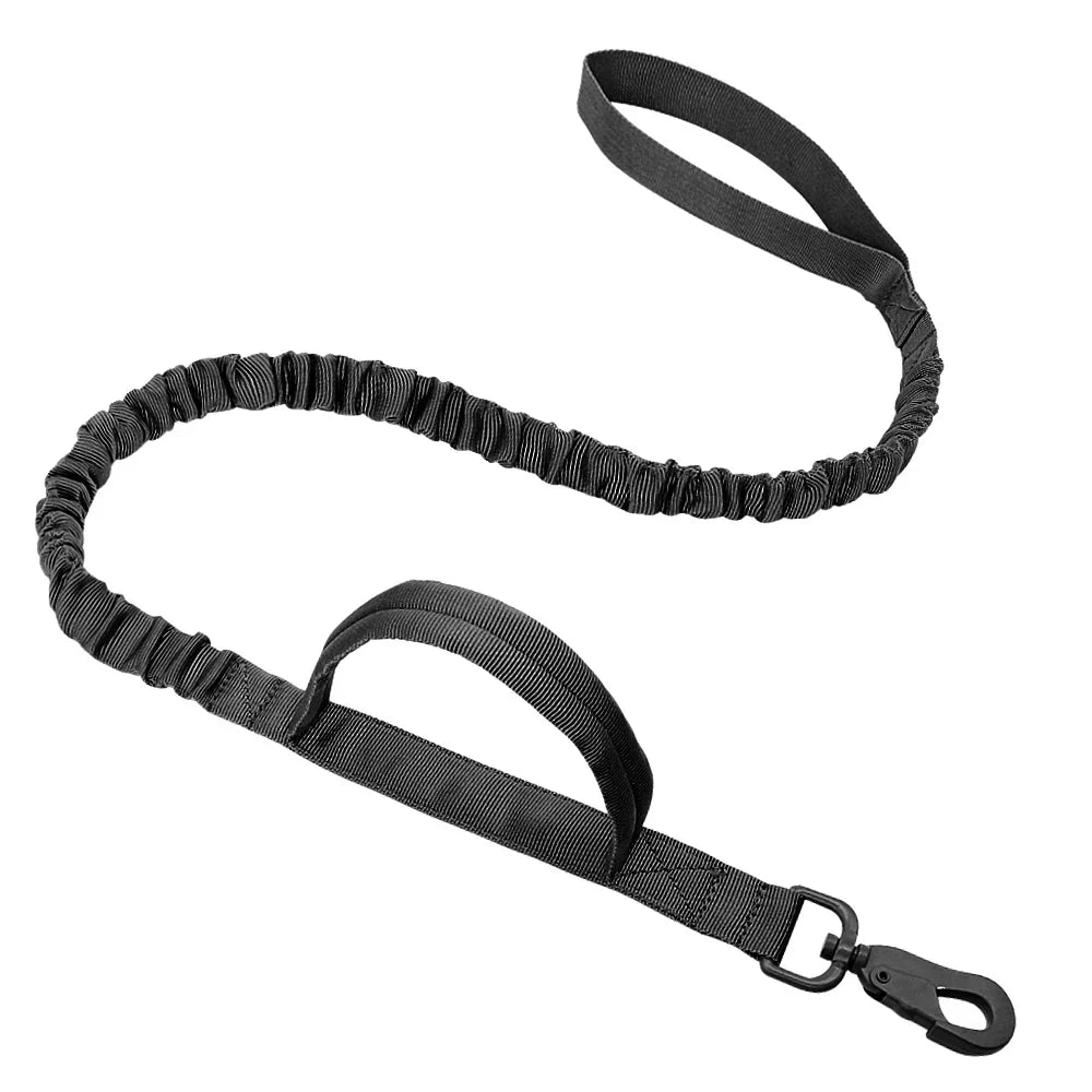 Adjustable Pet Tactical Dog Collar Durable Double Buckle German Shepherd Training Leash and Collar Large Medium Dogs Accessories