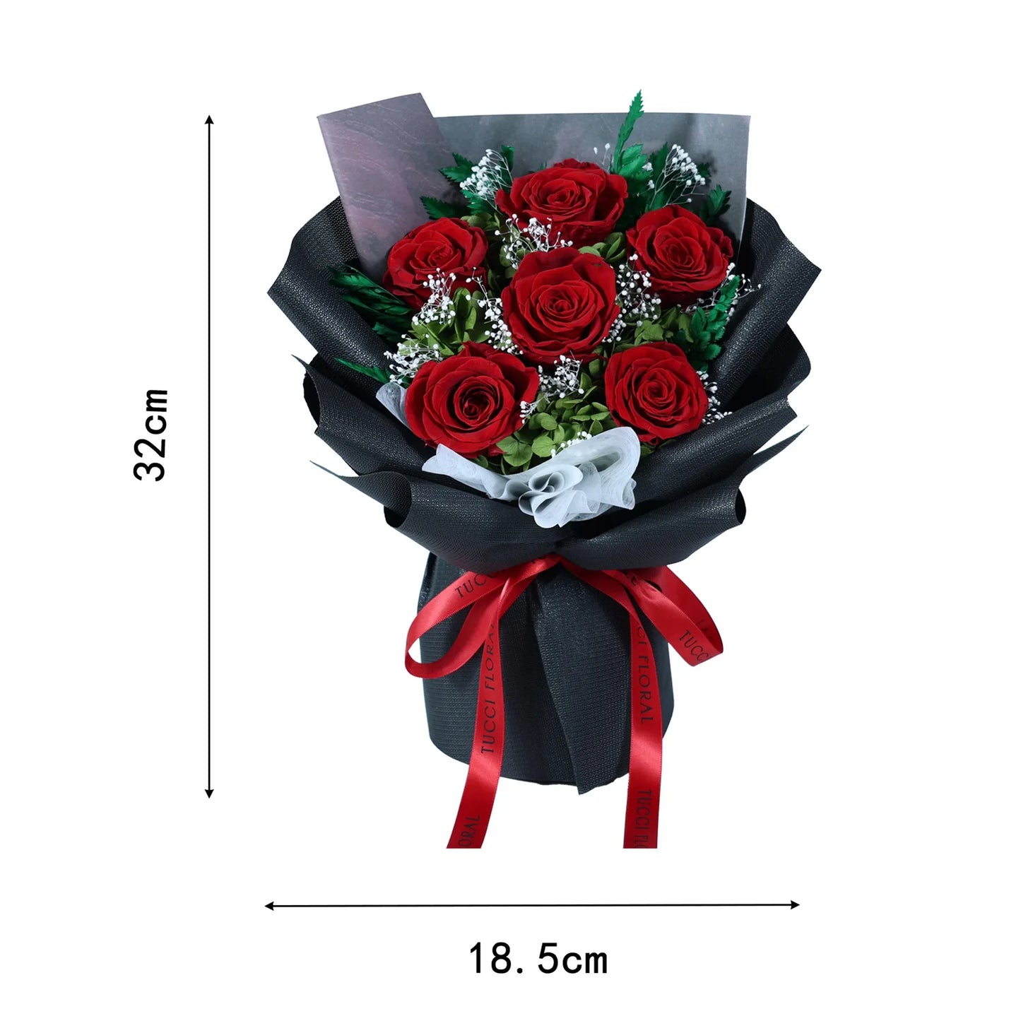 Preserved Rose Bouquet - Real Yunnan Dried Flowers, Eternal Forever Roses, Perfect for Valentine's Day Christmas Gifts for Her