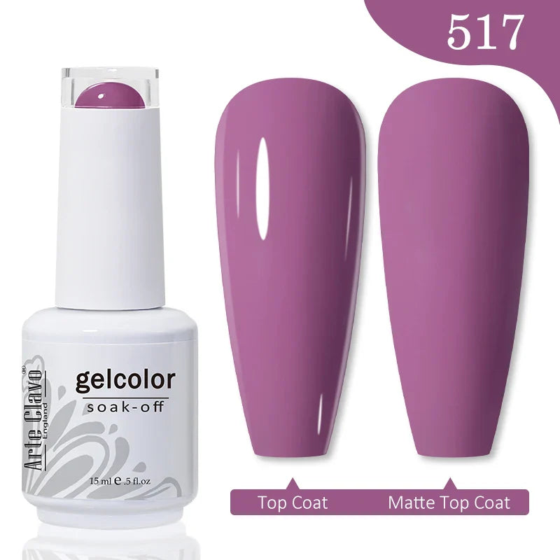 Arte Clavo Autumn Winter Series Jelly Gel Nail Polish 15ml LED Nail Gel Hybrid Varnish Matt Top Base Coat Nail Art Gellak Primer