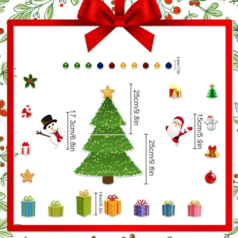 Christmas Themed Magnetic Sticker  3D Christmas Cartoon Magnet Fridge Stickers Soft PVC Magnetic Refrigerator Magnets