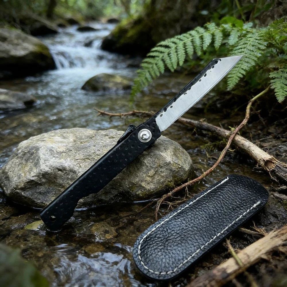 Household Folding Knife Durable Forged Steel Blade 420 Steel Handle Outdoor Camping with Multi-purpose Adventure Climbing Knives