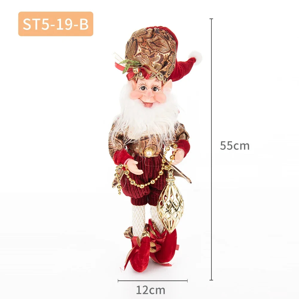 2024 New Christmas Elf Plush Toy Home Decor Couple Elves Holiday Dolls Toy New Year Gift Kids Room Decoration Navidad Natal Xmas