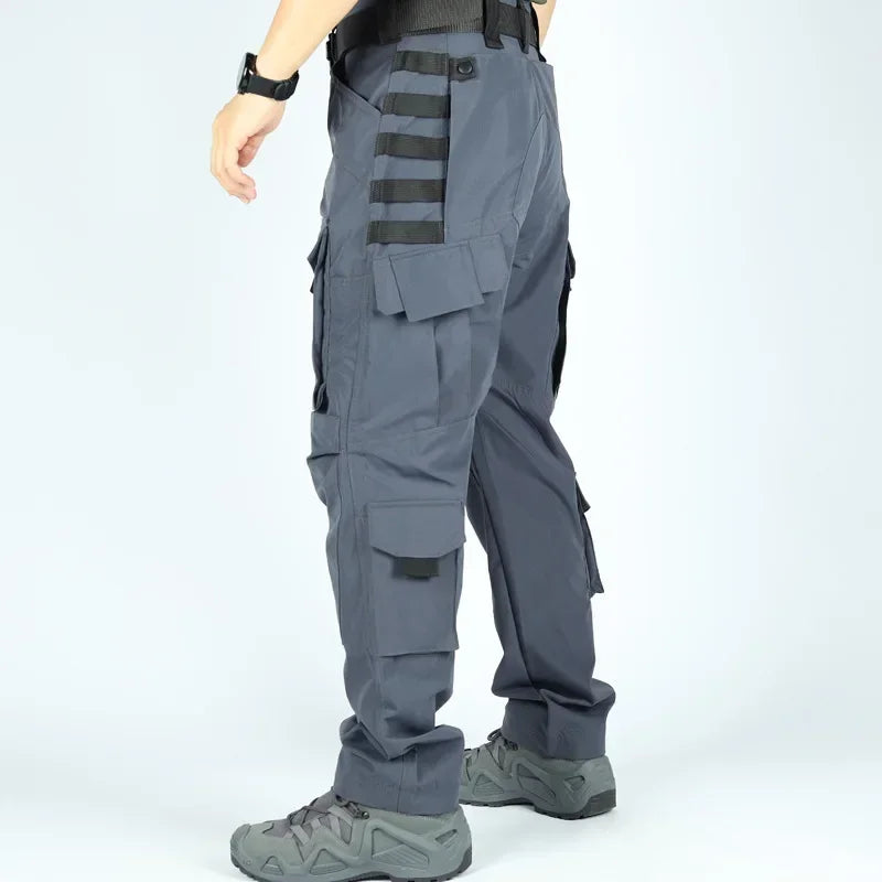 Tactical Cargo Pants for Men Multi Pocket Wear Resistant Outdoor Hiking Training Military Loose Fit Casual