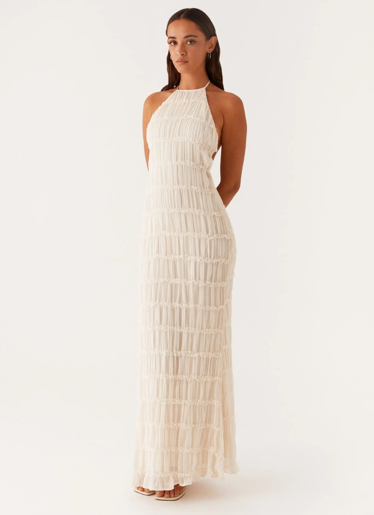 Women Cocktail Party Dress Ruched Long Dress Sleeveless Skinny Cocktail Bodycon Dress Clubwear Female Maxi Backless Dress
