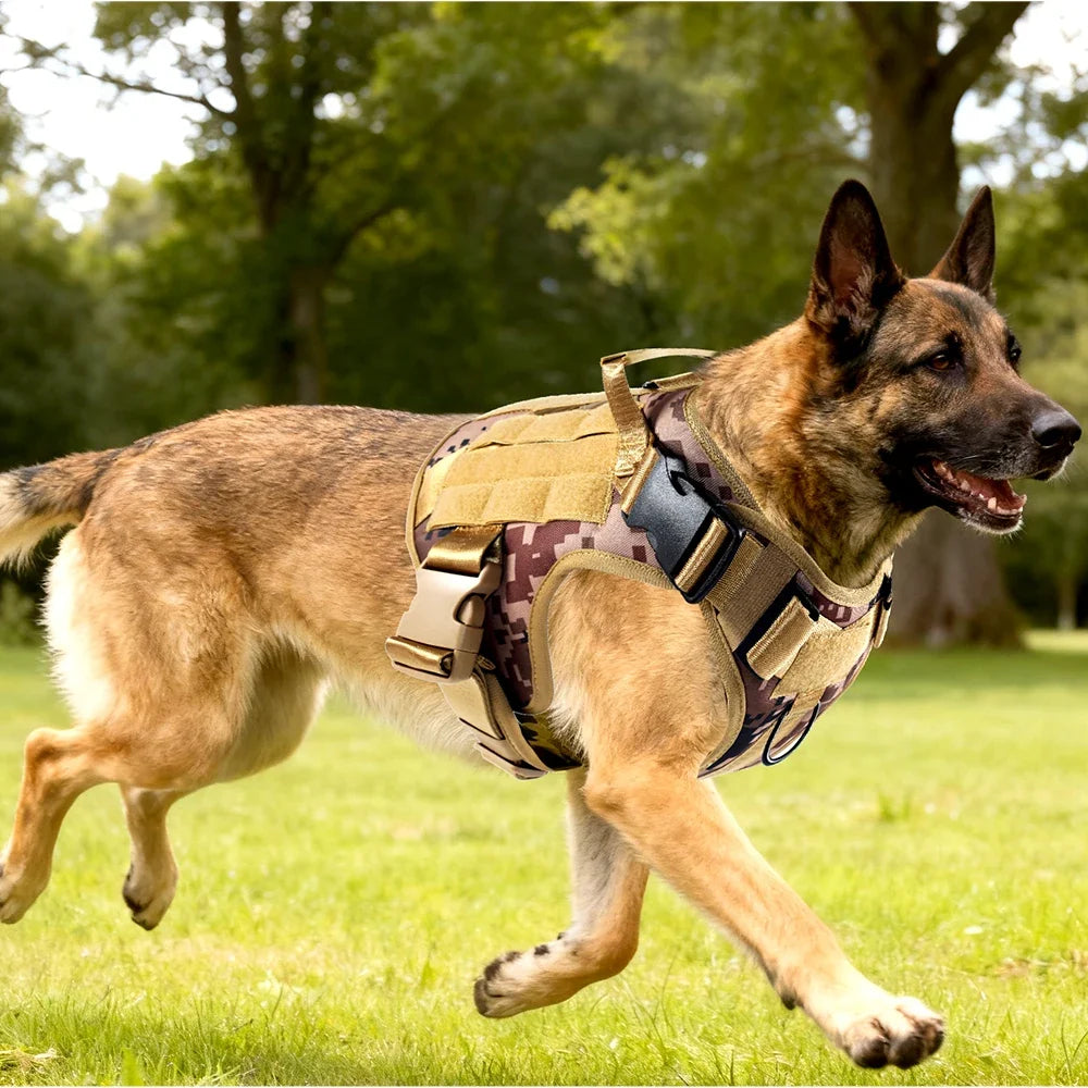 Dog Tactical Harness Vest Pet Dog Harness for Medium Large Dogs  Reflective Dog Harness No Pull with Durable Soft Handle