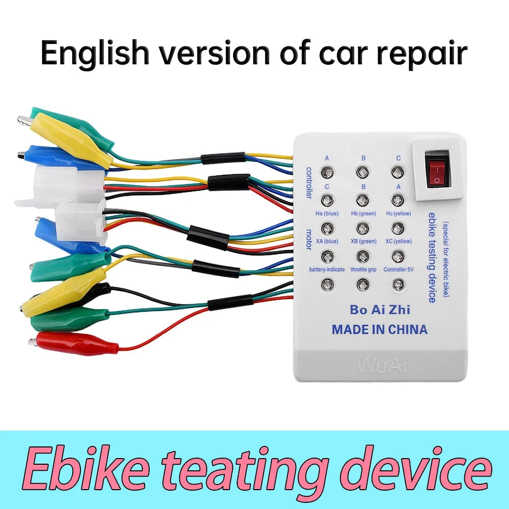 24V/36V/48V/60V/72V E-bike Tester Electromobile Repair Device Scooter Maintenance Detector Brushless Motor Hall Controller