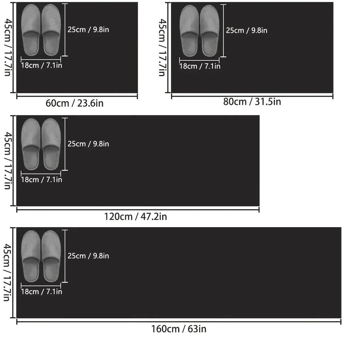 Simple diatomaceous earth kitchen mat long strip restaurant soft mat household non-slip mat bathroom absorbent mat door mat