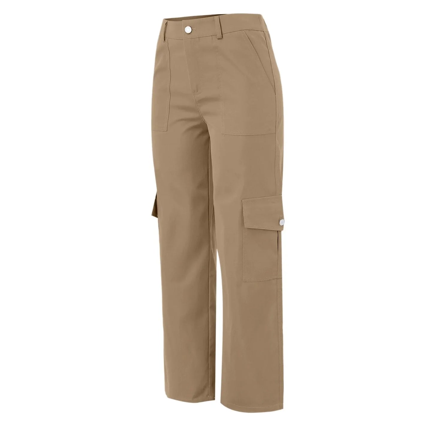 Y2k Women Khaki Cargo Pants Retro Slim Fit Jogger Sweatpants Summer High Waisted Casual Korean Wide Leg Pants Elastic Trousers