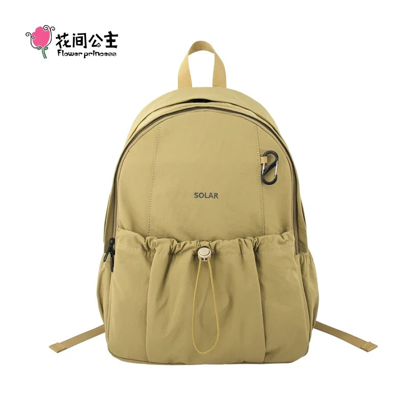 Flower Princess Solar 2025 New Original Women's Backpacks Commuting Travel School Simple Backpack Female Bag for Woman Back Pack