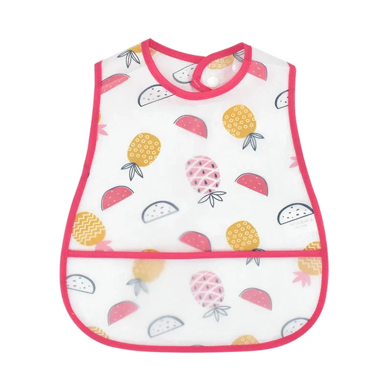 2023new Cartoon Pattern EVA Waterproof Pocket Lunch Feeding Bibs