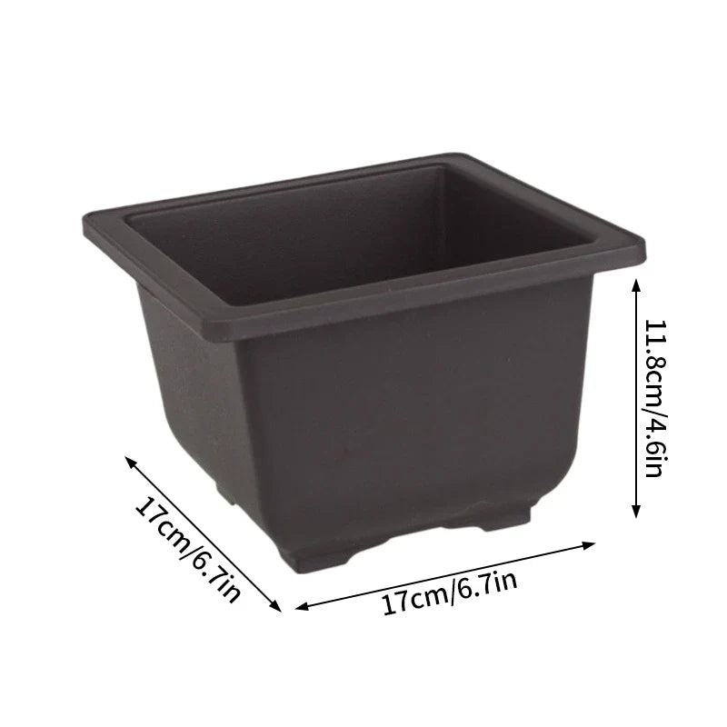 Rectangular Bonsai Training Pots Plastic Flowerpot with Drainage Tray Succulent Plants Pot Bonsai Plants Growing Pots Home Decor