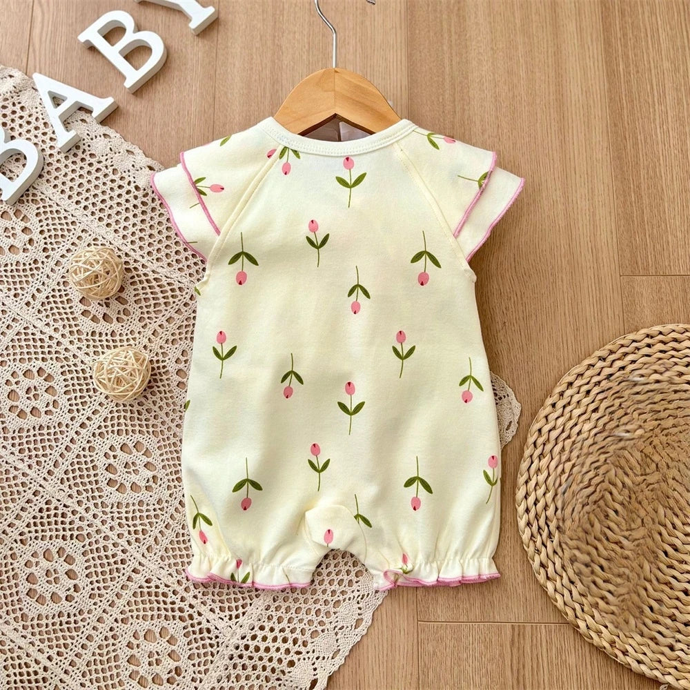 Baby Girl Rompers Summer Short Sleeve Clothing Cotton Girls Onesies