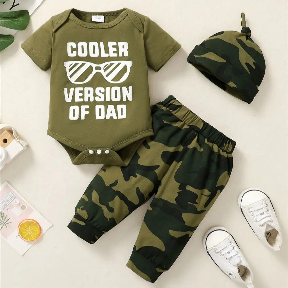 0-18 Months Newborn Baby Boy 3PCS Clothes Set Letters Print Short