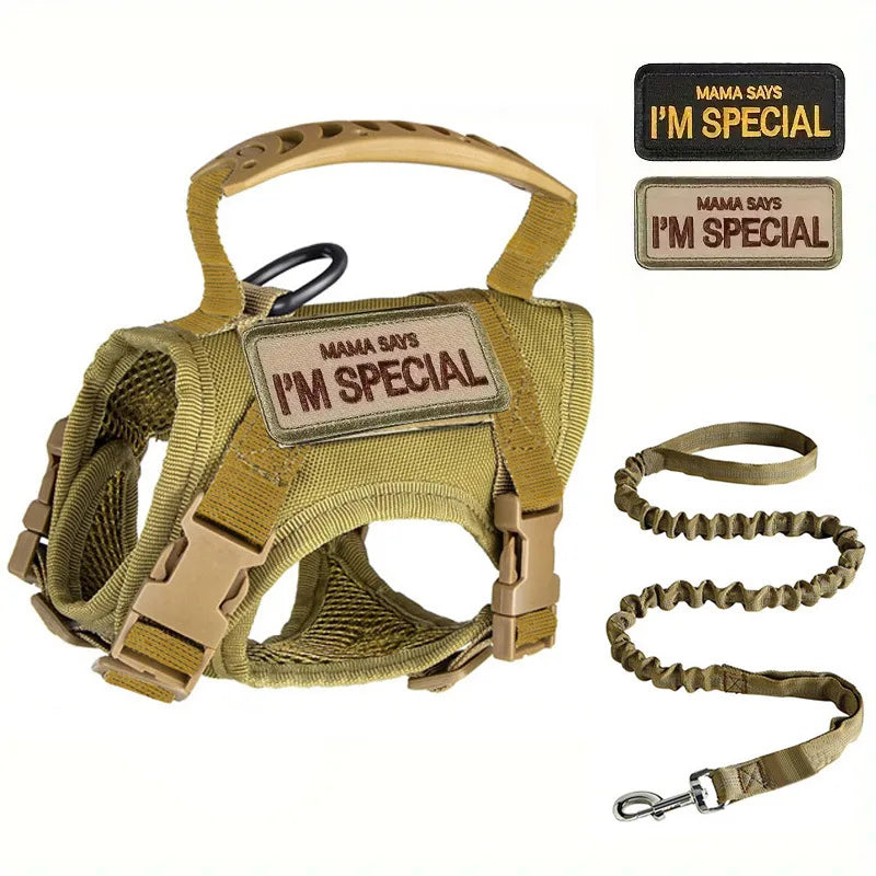 Tactical Cat Harness For Walking Escape Proof Adjustable Pet Vest Harness Soft Mesh With Control Handle For Large Cat Small Dog