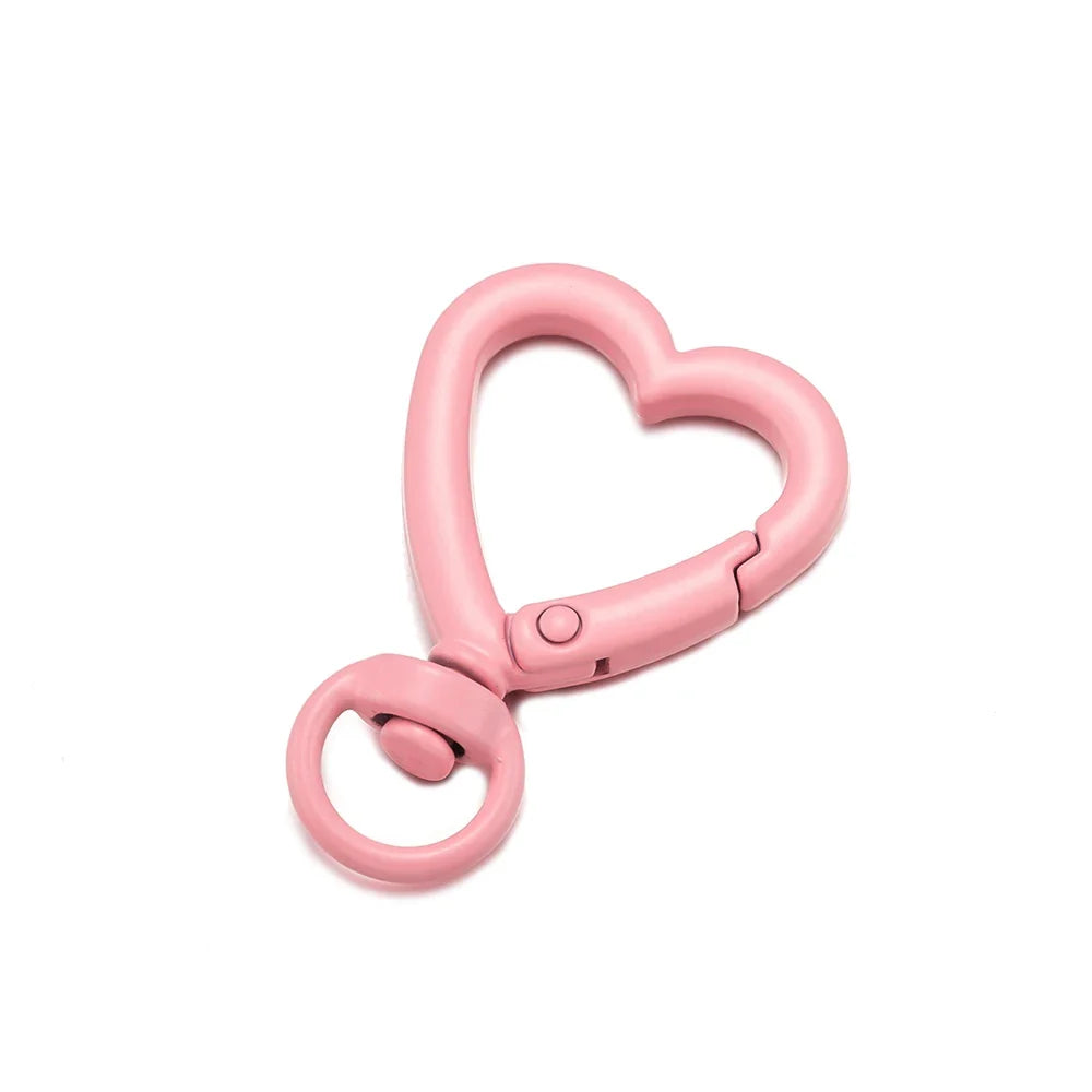 5Pcs Heart Shape Rotation Alloy Lobster Spring Clasps Openable Key Ring  Hook Carabiner Connector Dog Chain Buckles DIY Jewelry