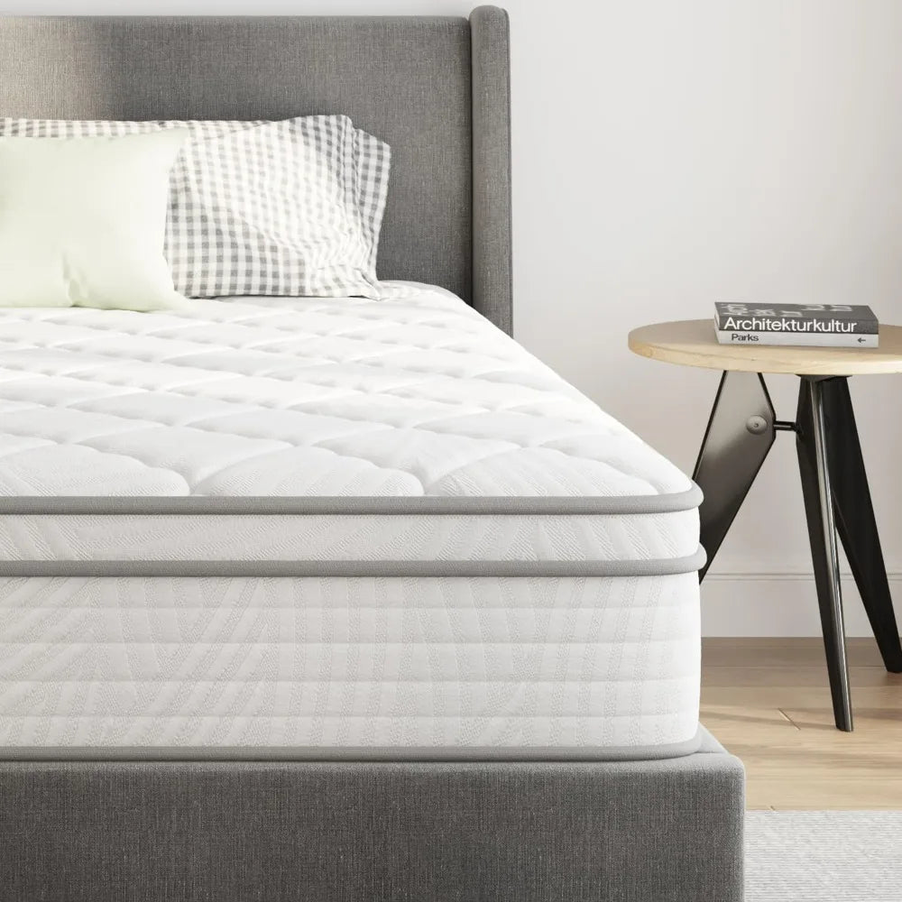 10 inch Queen Size Mattress, Hybrid Mattress Queen Size with Comfortable Foam & Individually Pocket Spring,Queen Mattress in Box