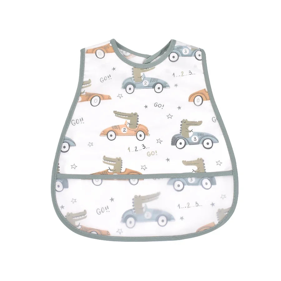 2023new Cartoon Pattern EVA Waterproof Pocket Lunch Feeding Bibs