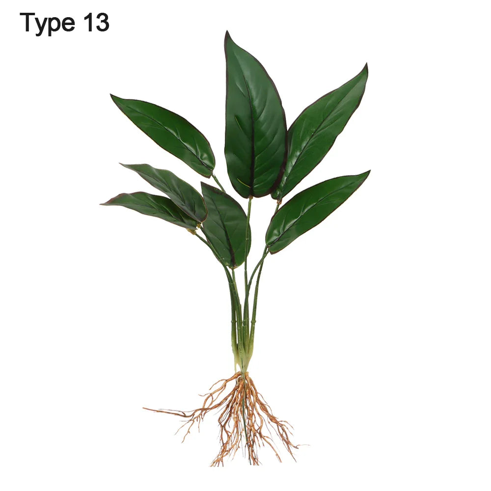 Home Decoration Desktop Ornament Party Supplies Simulation Greenery Plant Wall Artificial Hydroponic Plants With Root