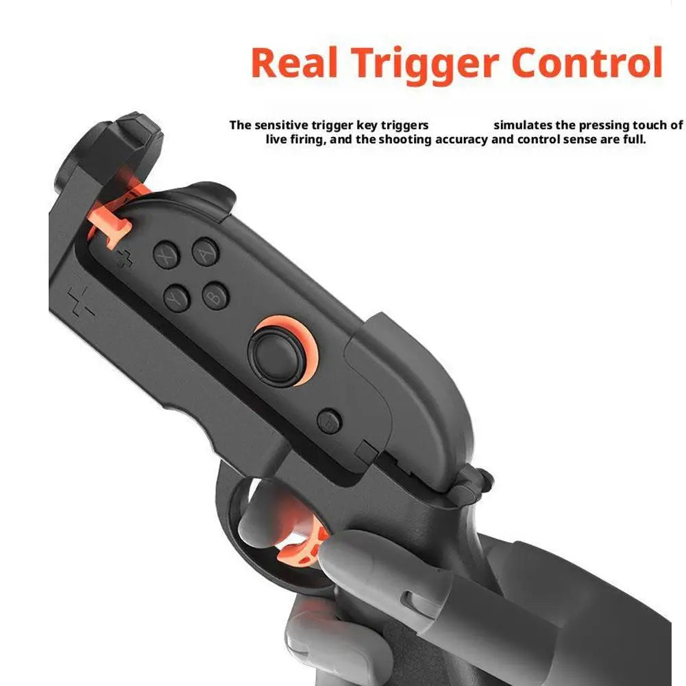 1Pair Shooting Game Gun For Switch 2 Left and Right Controller Shooting Gunstock Hand Grip For NS2 Gaming Accessories