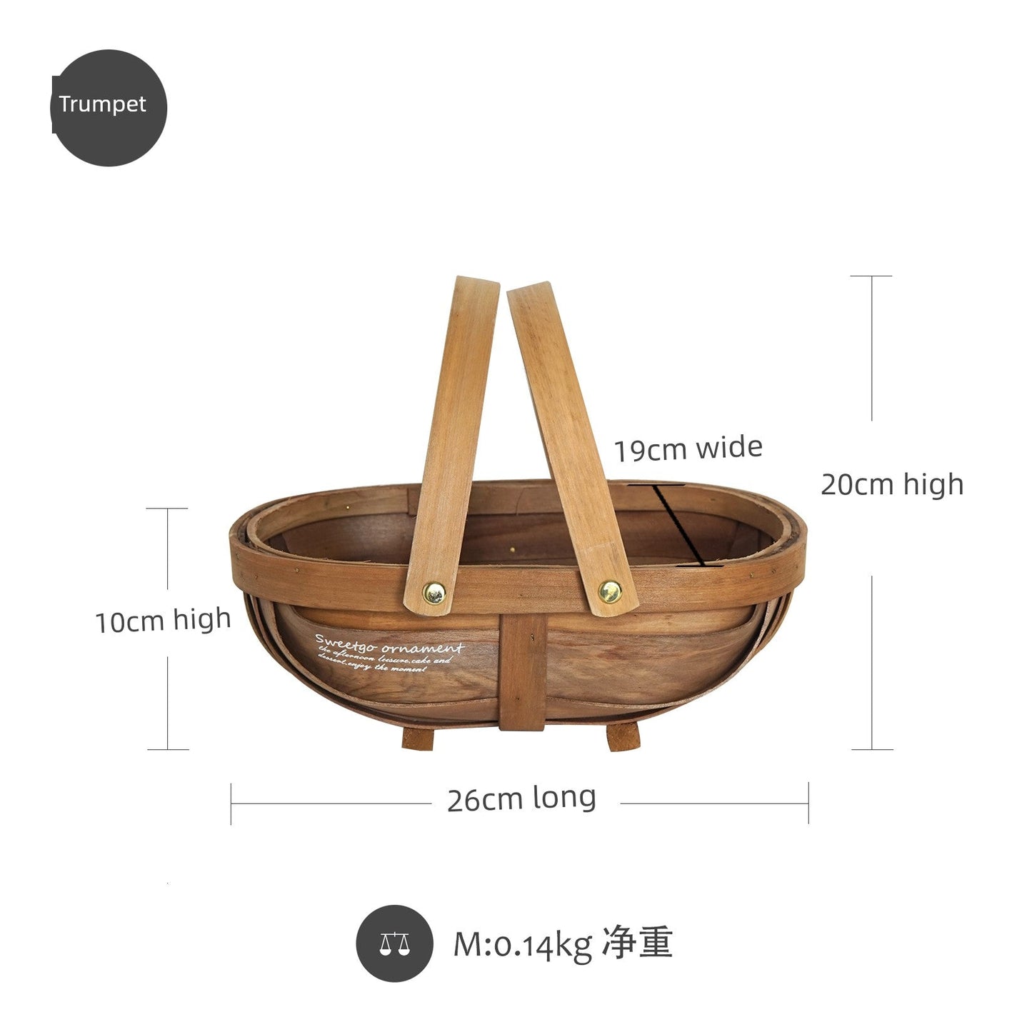 French Pastoral Picnic Basket Mori Style Dessert Table Display Stand Food Storage Cabas