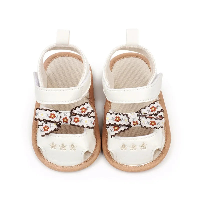 Mary Jane Shoes with Glitter  Bowknot Strap Non-Slip for Baby Infant Child