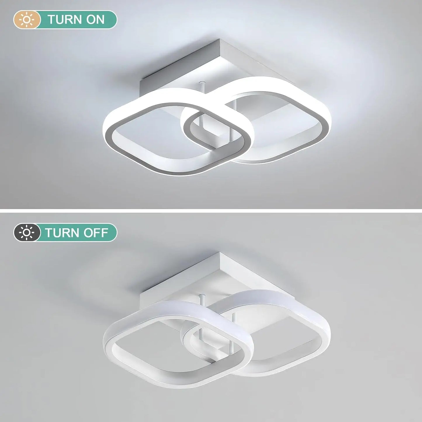 Modern LED Ceiling Lights Square Aisle Lamps Small Corridor Ceiling Fixtures for Hallway Kitchen Bedroom Stair Living Room Study