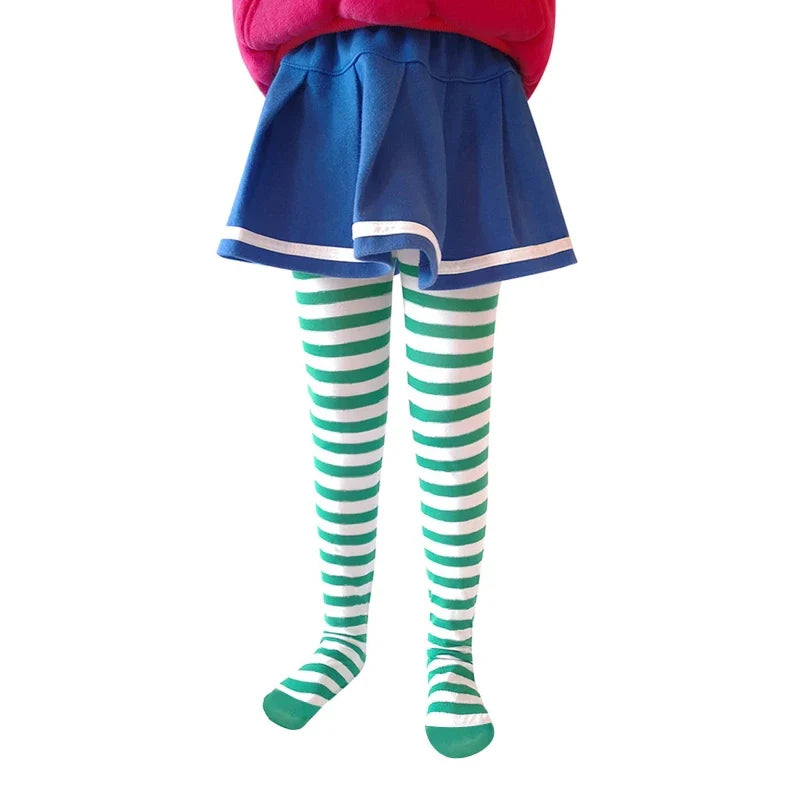 77HD Halloween Cosplay Children Stripe Pantyhose Stockings Baby Boys Girls Christmas Tights Kids Masquerade Party Costumes