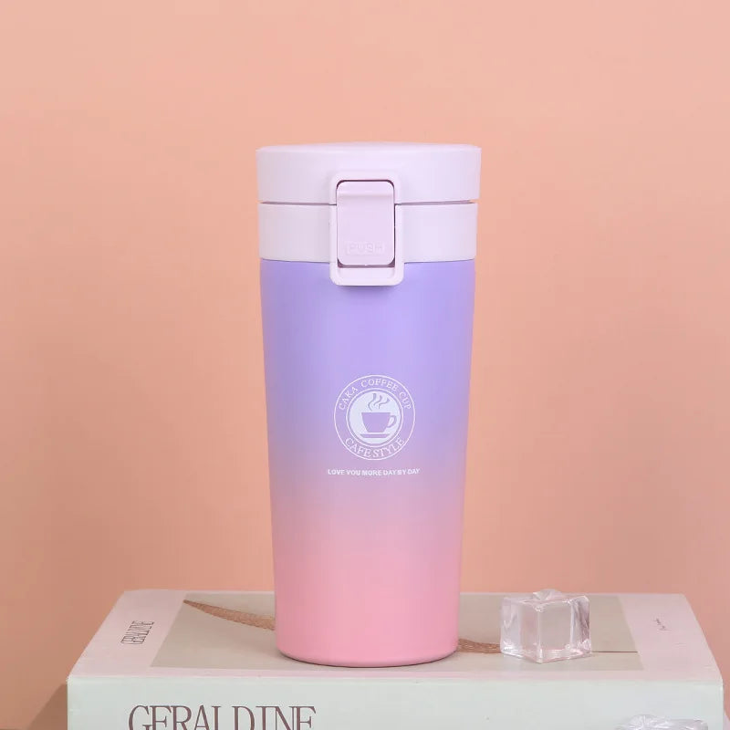 500ml water bottle Thermos Coffee Mug Double Wall Stainless Steel Tumbler Vacuum Flask Bottle Thermo  Travel Free Shipping