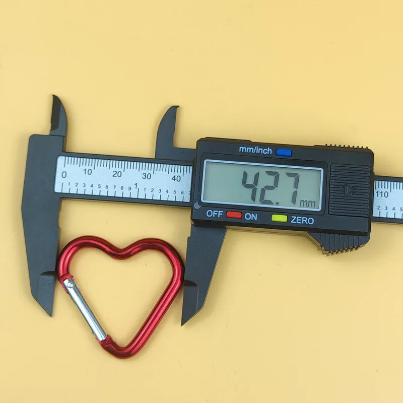 1 Pcs Heart-Shaped Aluminum Carabiner Key Chain Clip Outdoor Keyring