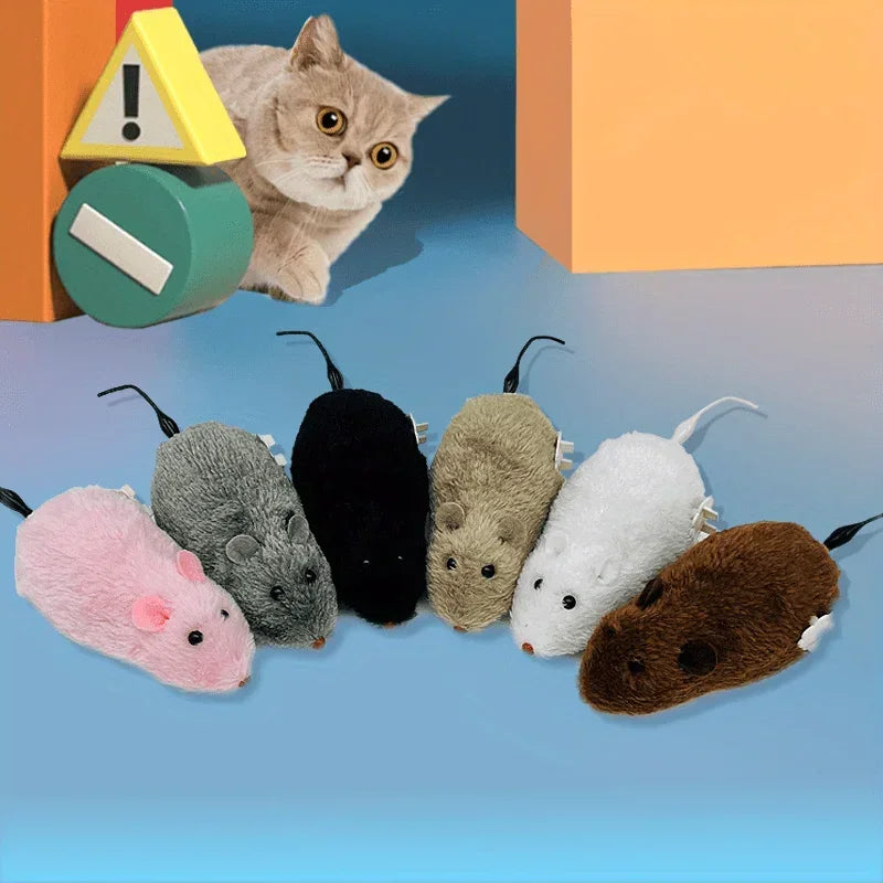 Automatic Swinging Tail Fan Toy for Pets - Battery-Free Interactive Chase Game for Cats & Dogs of All Sizes, Durable Plastic Construction with Safe Motion Activation (Gray/White/Brown)
