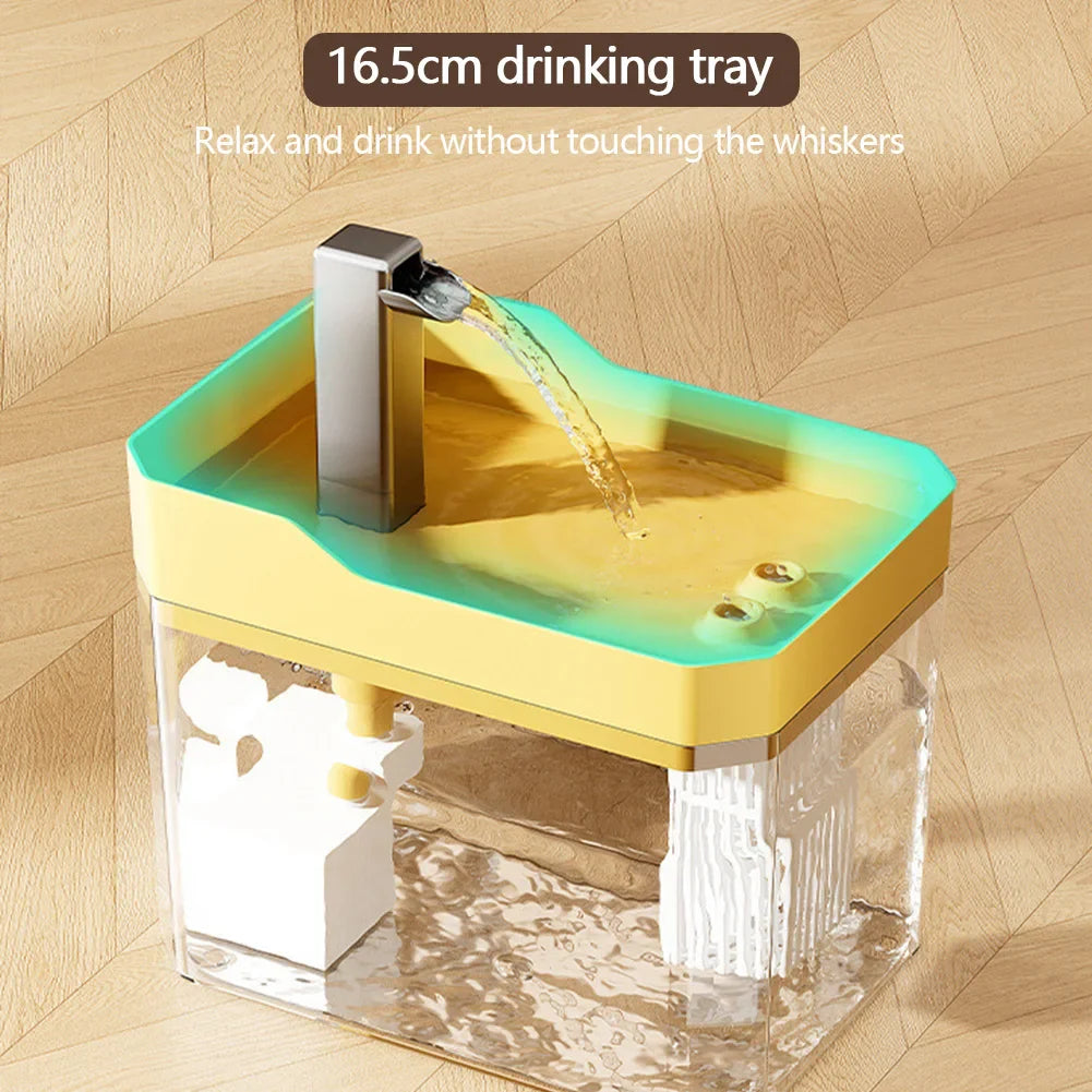 Cat Water Fountain with Quiet Pump Dog Water Dispenser USB Anti-Dry Burning Cat Drinker Cat Fountain for Cats Indoor