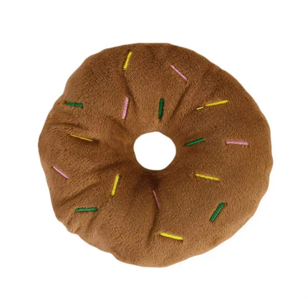 And Relieve Boredom For Dogs Chew Toy Cute Puppy Squeaker Sound Toys Doughnut Design Dog Supplies Puppy Chewing Toys Dog Toys