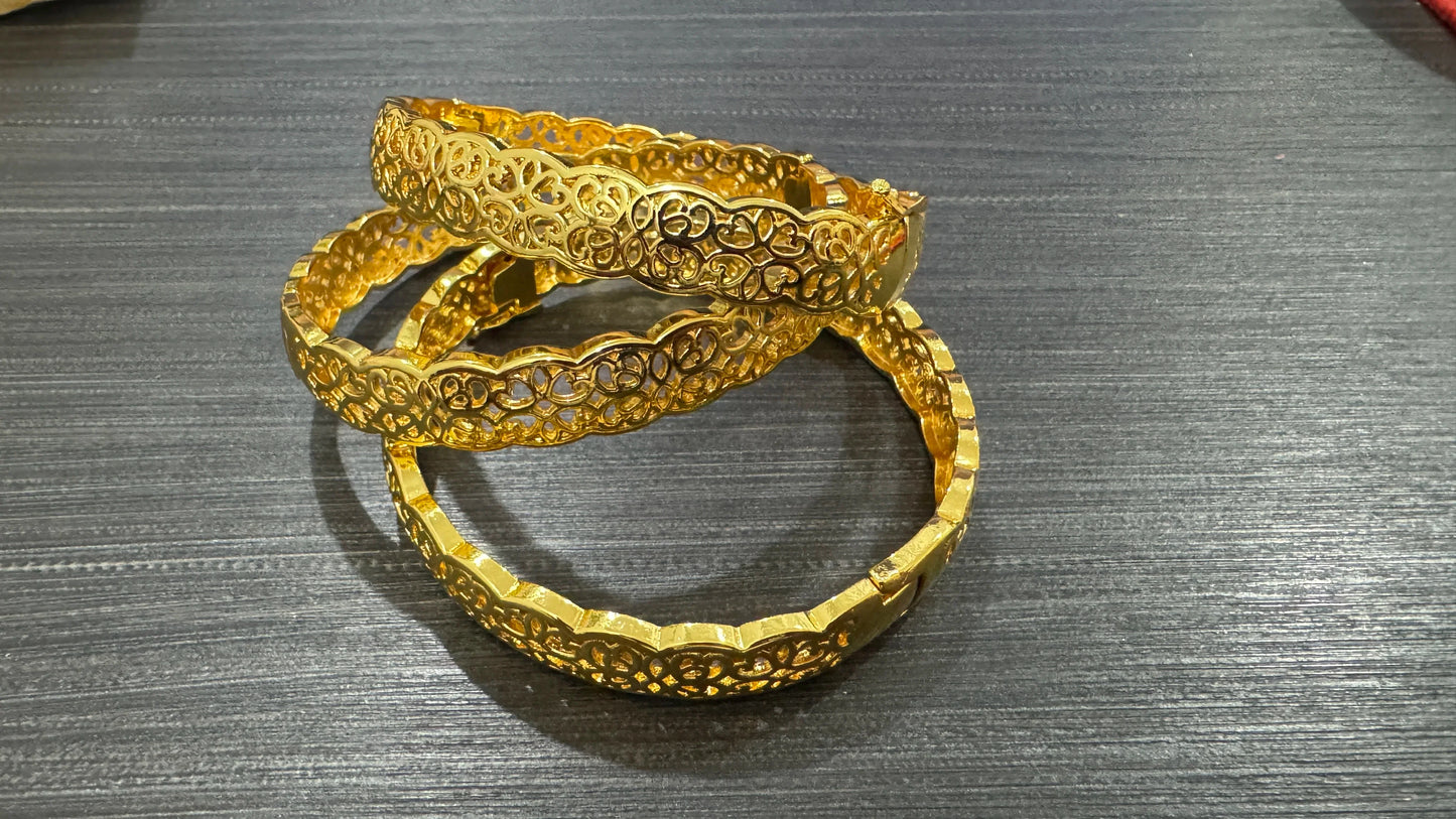 LUIZADA New Vintage Indian Women'S Bracelet African Wedding Luxury Gold Plated Bride Exquisite Lucky Bangle Jewelry