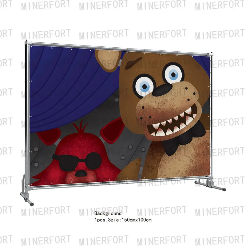 FNAF Five Nights Freddyed Birthday Party Decorations Disposable Tableware Cup Plate Party Supplies