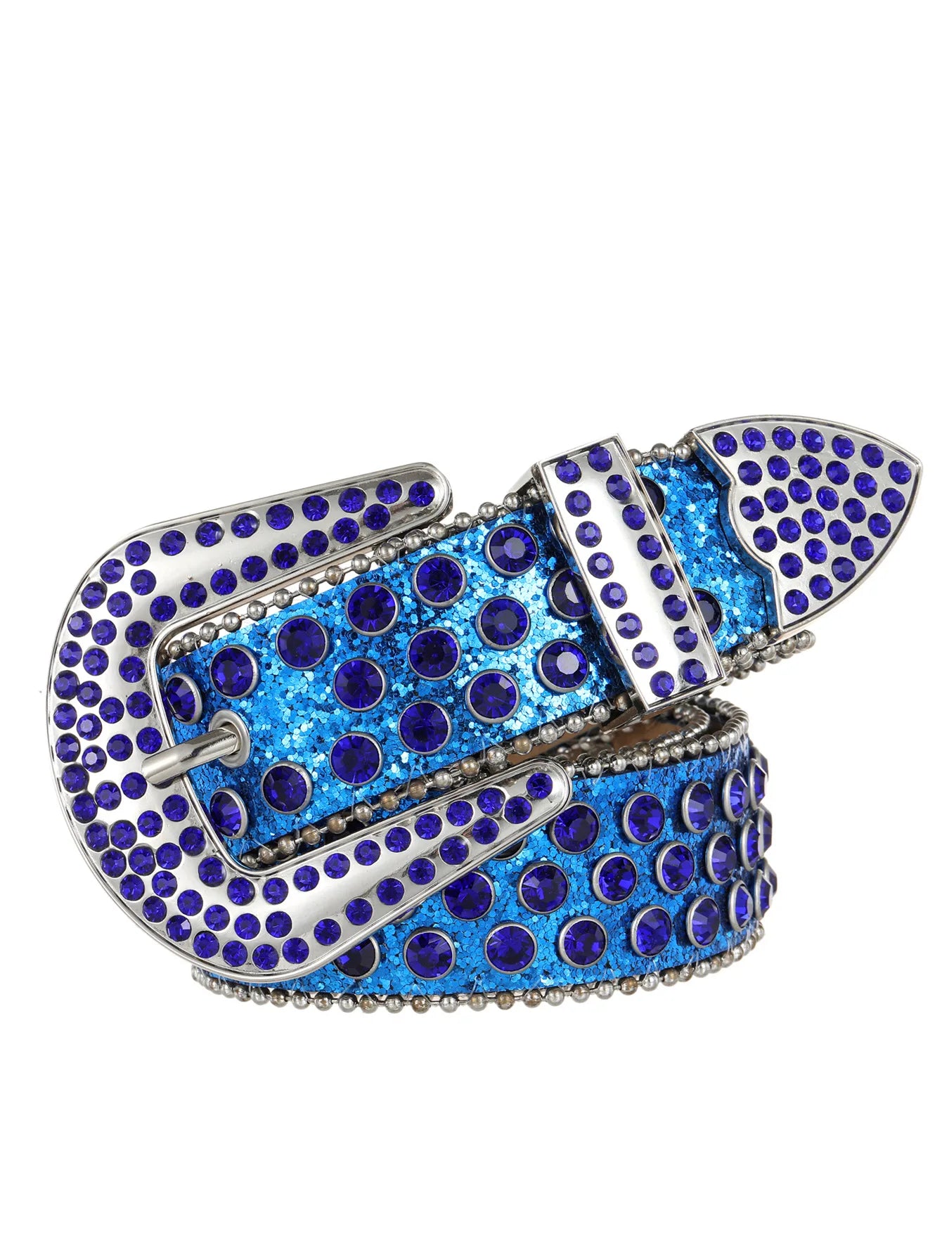 Decorative Women's Belt BB Simon Diamond Fashion Western Belt Full Diamond Embedding PU Wide Crystal Diamond Be