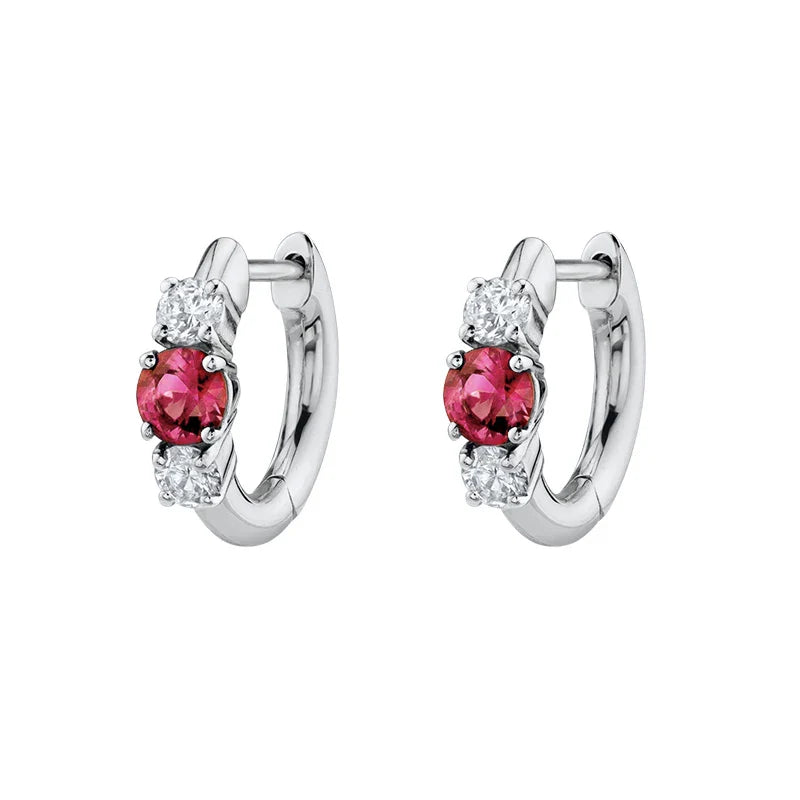 925 Sterling Silver Ear Needle Rose colors Zircon Hoop Geometric Pendant Earrings for women Luxury Fashion Wedding Jewellery2023