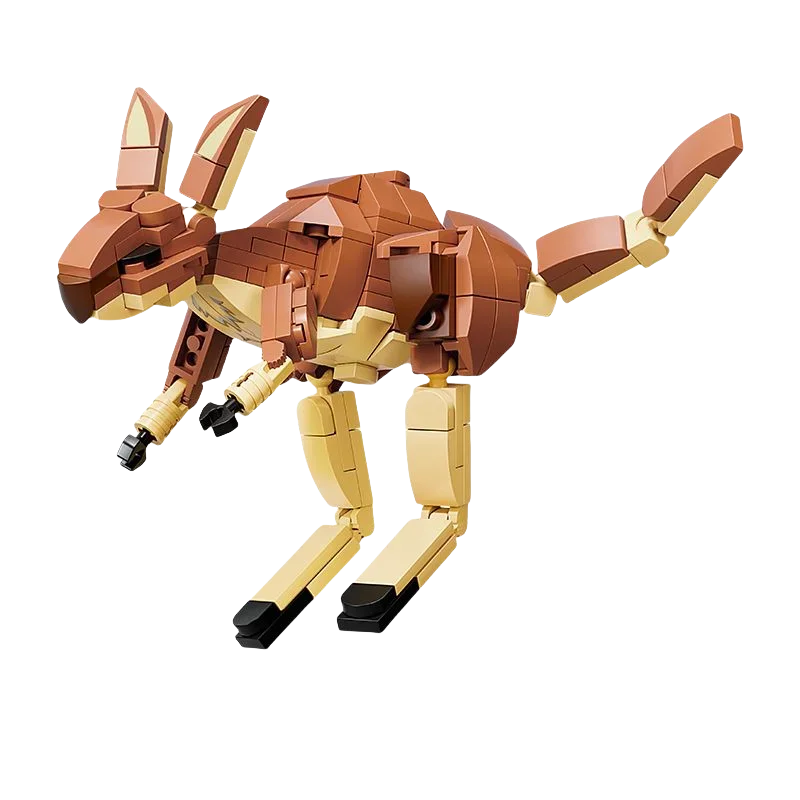 Creative Animal Models MOC Building Blocks Giraffe Lion Wolf Children DIY Assembled Brick Toys for Boy Birthday Christmas Gifts