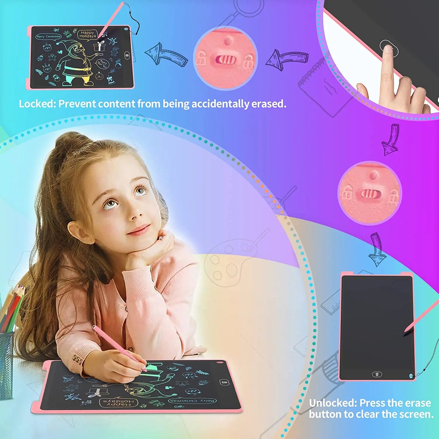 10” writing tablet Tablet electronic handwriting tablet drawing tablet LCD screen writing tablet digital graphics