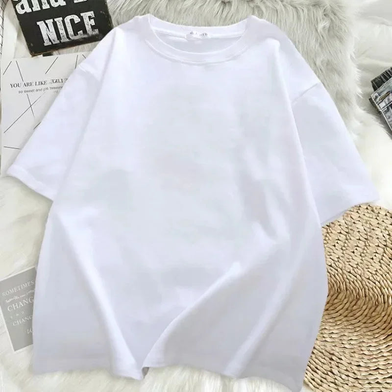 Genshin Impact Paimon Women T-shirt Emergency Food Short Sleeve Tee Shirt O-Neck Streetwear Harajuku Summer Unisex Clothing Tops