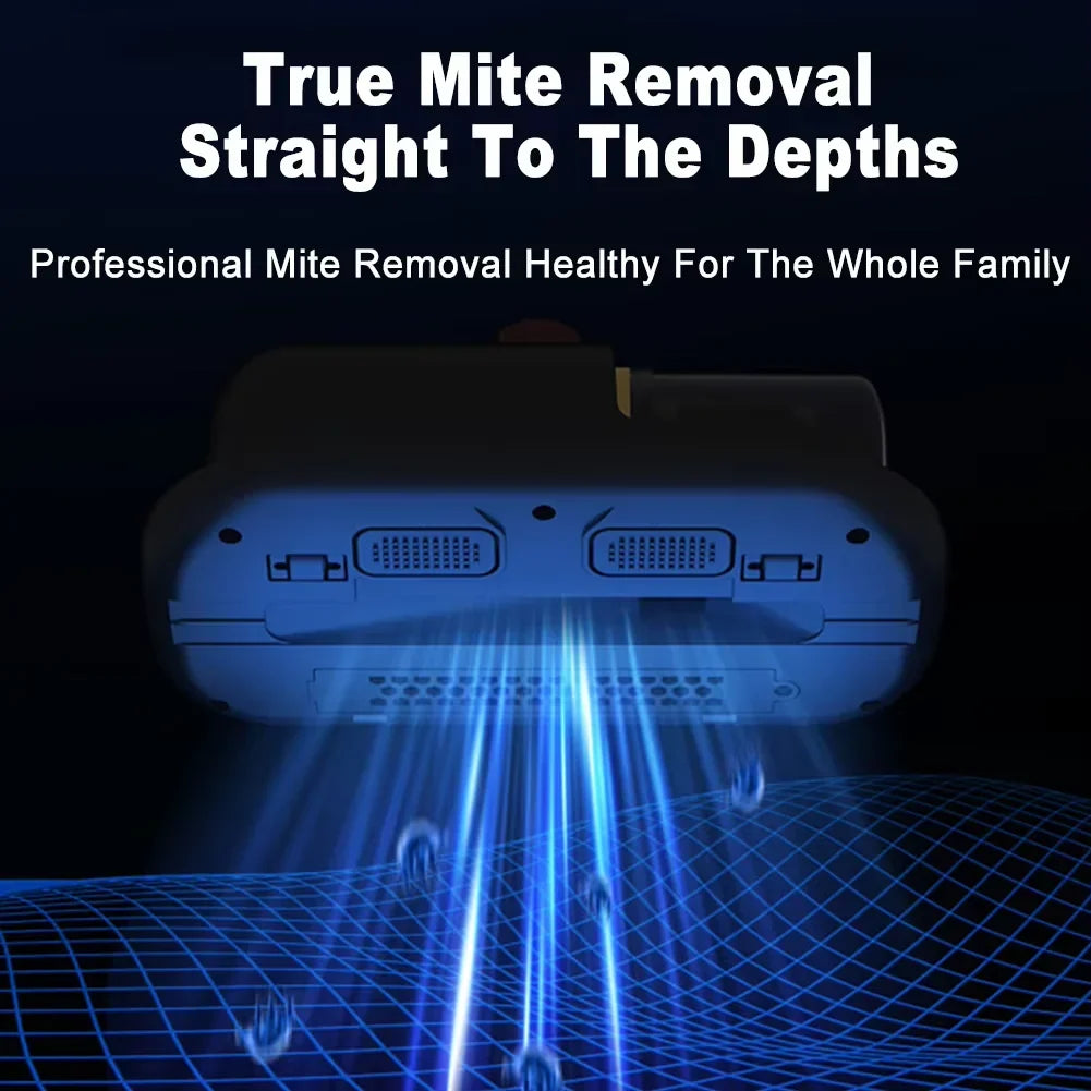Household Wireless Charging Handheld UV Mite Remover with Dust Box Deep Cleaning for Sofa Mattress Anti-Mite Disinfection Tool