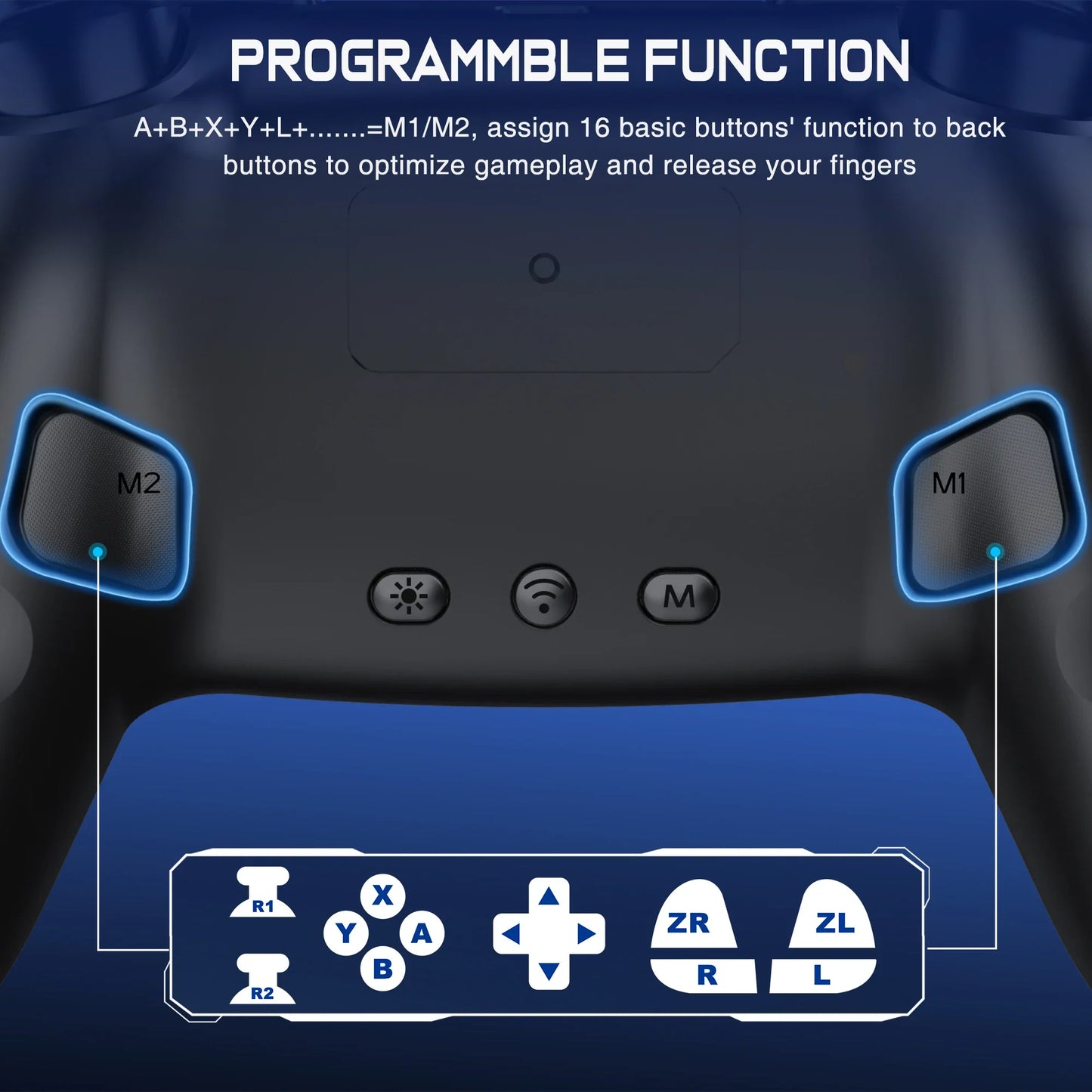 NC300 Dual Hall Gamepad Console RGB Light Wireless Controller For Switch/Android/IOS/PC/Steam