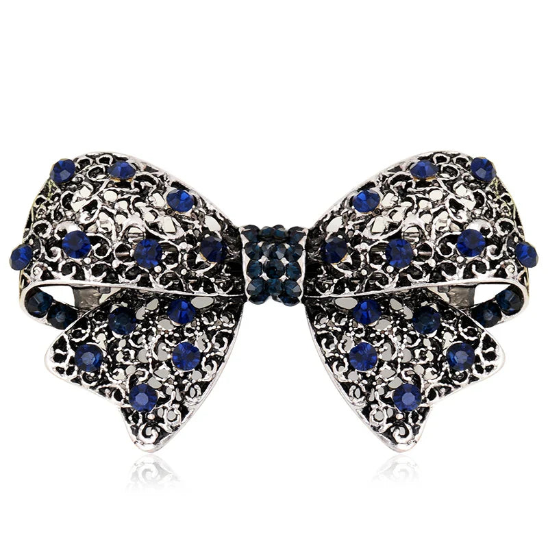 EASYA New Vintage Crystal Barrettes Hair Accessories Women Girls Elegant Butterfly Leaf Bowknot Hairpins Headwear Jewelry