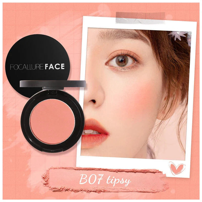FOCALLURE 16 Color Blush Palette Makeup Nude Matte Blusher Bronzer Powder Palette Shimmer Face Blusher Palette Makeup Cosmetics