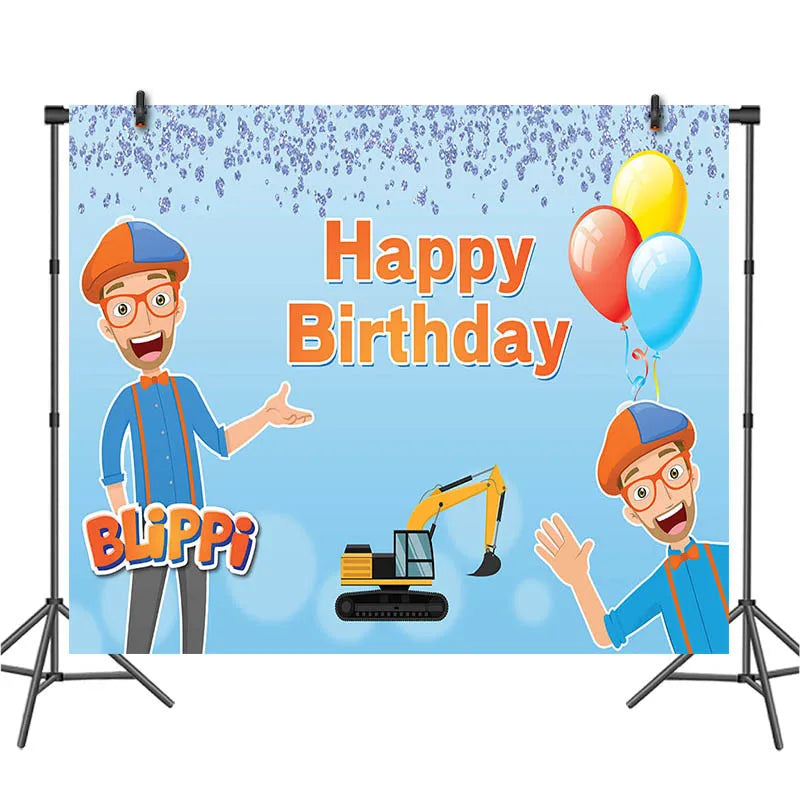 Bli-Ppi-Toy Theme Party Supplies Disposable Set Background Balloon Banner
