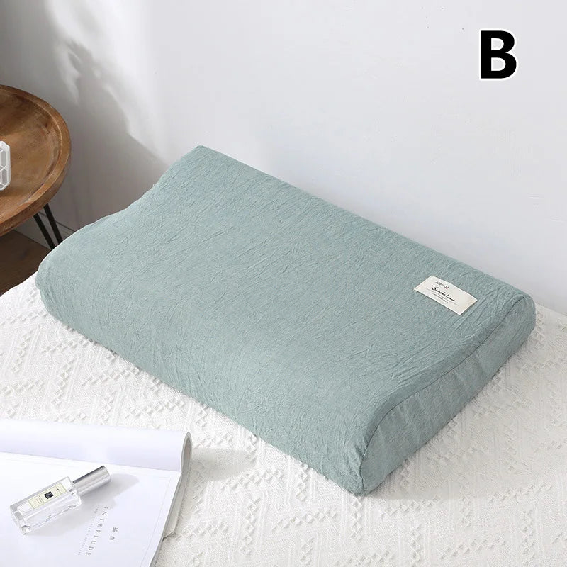 1PC Pillow Case Contour Memory Foam Rebound Latex Pillowcase Cotton Pillow Cover Zippered